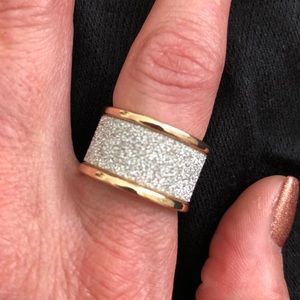 Sparkling silver & gold band